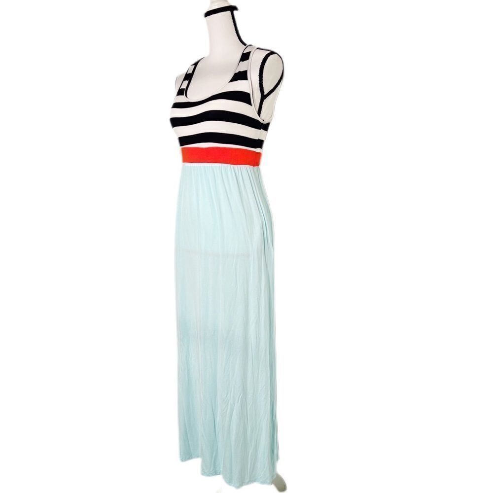 Color Block Pocket Maxi Dress NWOT